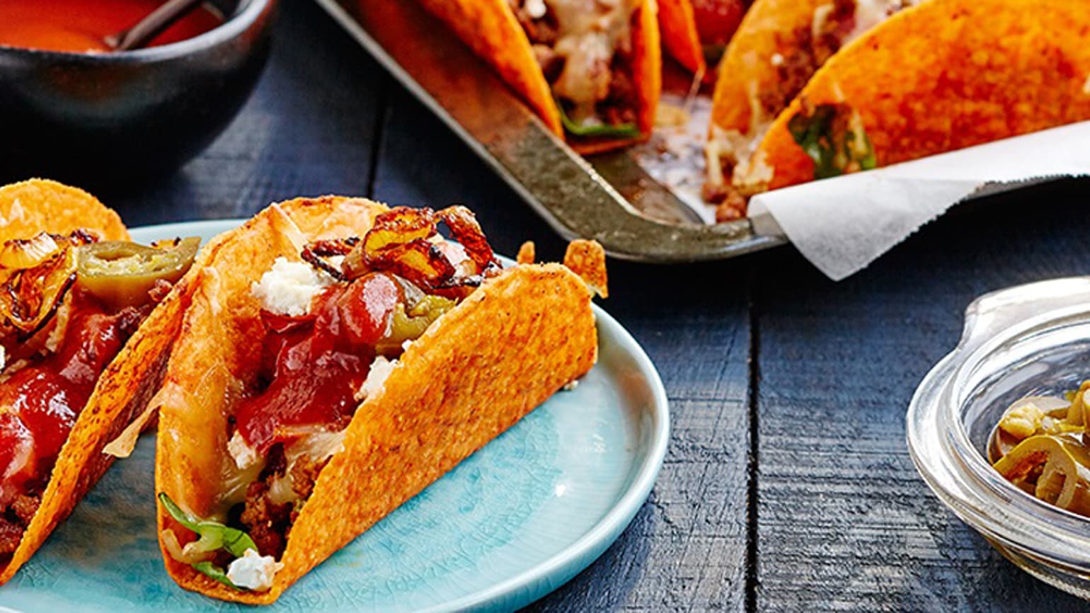 Baked BOLD Tacos with Pork and Beef Mince